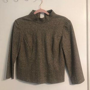 Ann Taylor Tweed Top with Structured Neckline!